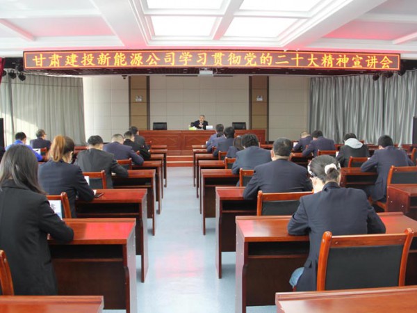 新能源公司開展黨的二十大精神宣講會